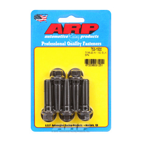 ARP vijaki "7/16""-20 x 1.500 heks black oxide bolts" (5pcs) | race-shop.si