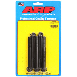 "7/16""-20 x 4.000 heks black oxide bolts" (5pcs)