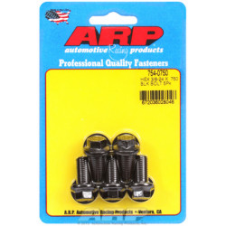 "3/8""-24 x .750 heks 7/16 wrenching black oxide bolts" 5pcs