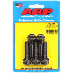 "3/8""-24 x 1.500 heks 7/16 wrenching black oxide bolts" 5pcs