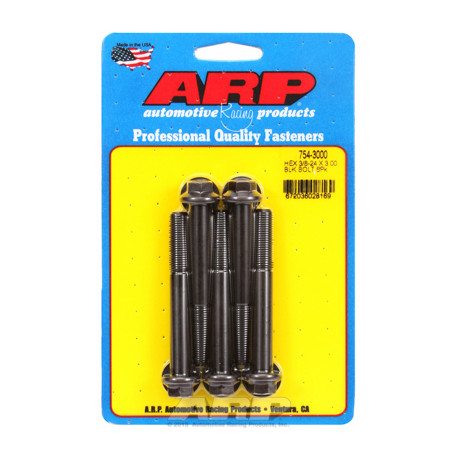 ARP vijaki "3/8""-24 x 3.000 heks 7/16 wrenching black oxide bolts" 5pcs | race-shop.si