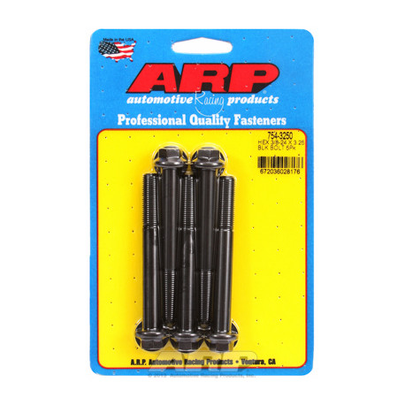ARP vijaki "3/8""-24 x 3.250 heks 7/16 wrenching black oxide bolts" 5pcs | race-shop.si