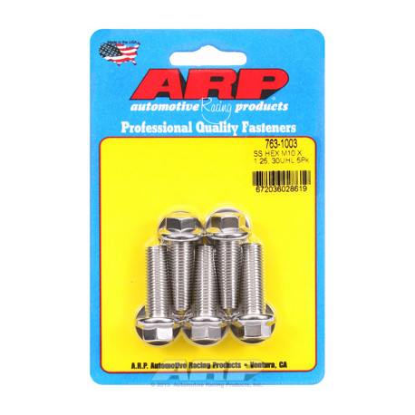 ARP vijaki M10 x 1.25 x 30 heks SS vijaki (5pcs) | race-shop.si