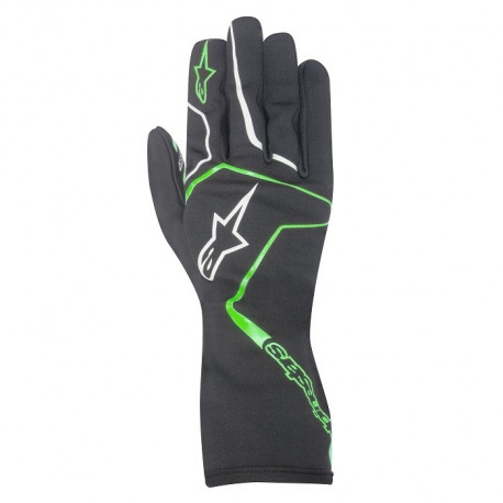Rokavice Alpinestars Tech 1 K RACE Gloves, Black/ Green | race-shop.si