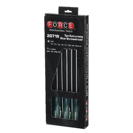 Izvijač in matičnik - kompleti FORCE 7-piece screwdriver set TORX - long 300mm | race-shop.si