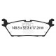 Zavore EBC Zadnje zavorne ploščice EBC Yellowstuff Street + Track DP43037R | race-shop.si