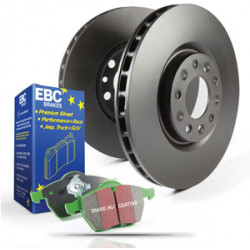 Sprednji komplet EBC PD01KF165 - Zavorni diski Premium OE + zavorne ploščice Greenstuff