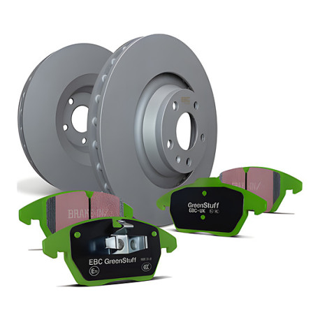 Zavore EBC Sprednji komplet EBC PD01KF371 - Zavorni diski Premium OE + zavorne ploščice Greenstuff | race-shop.si