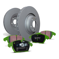 Sprednji komplet EBC PD01KF1404 - Zavorni diski Premium OE + zavorne ploščice Greenstuff