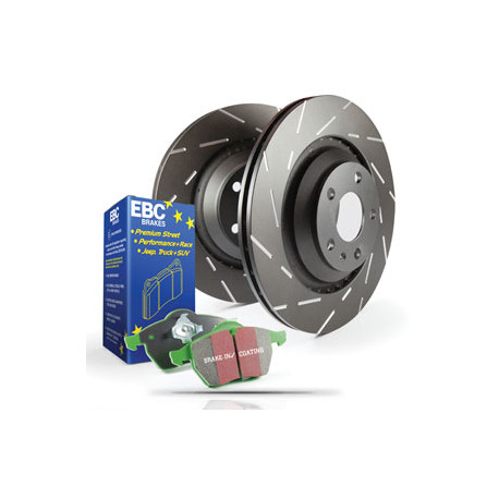 Zavore EBC Sprednji komplet EBC PD06KF067 - Zavorni diski Ultimax Grooved + zavorne ploščice Greenstuff | race-shop.si
