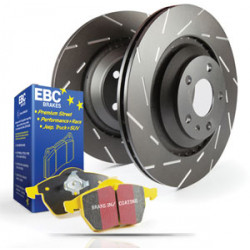 Sprednji komplet EBC PD08KF342 - Zavorni diski Ultimax Grooved + zavorne ploščice Yellowstuff