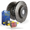 Predná sada EBC PD13KF119 - Brzdové kotúče Turbo Grooved + brzdové dosky Yellowstuff 