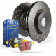 Zavore EBC Sprednji komplet EBC PD13KF123 - Zavorni diski Turbo Grooved + zavorne ploščice Yellowstuff | race-shop.si