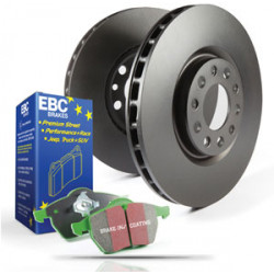 Zadnji komplet EBC PD01KR071 - Zavorni diski Premium OE + zavorne ploščice Greenstuff