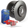 Zadná sada EBC PD02KR255 - Brzdové kotúče Premium OE + brzdové dosky Redstuff Ceramic