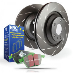 Zadnji komplet EBC PD06KR156 - Zavorni diski Ultimax Grooved + zavorne ploščice Greenstuff