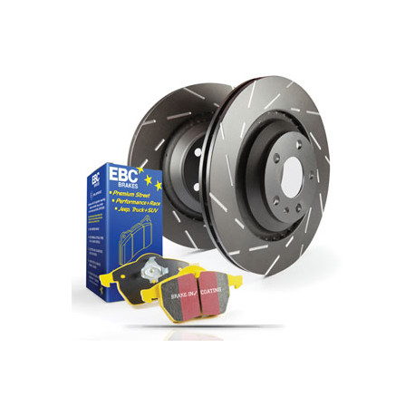 Zavore EBC Zadnji komplet EBC PD08KR132 - Zavorni diski Ultimax Grooved + zavorne ploščice Yellowstuff | race-shop.si