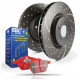 Zavore EBC Zadnji komplet EBC PD12KR032 - Zavorni diski Turbo Grooved + zavorne ploščice Redstuff Ceramic | race-shop.si