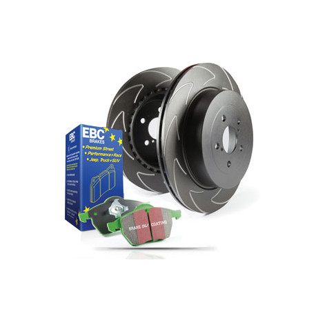 Zavore EBC Zadnji komplet EBC PD17KR027 - Zavorni diski BSD Grooved + zavorne ploščice Redstuff Ceramic | race-shop.si