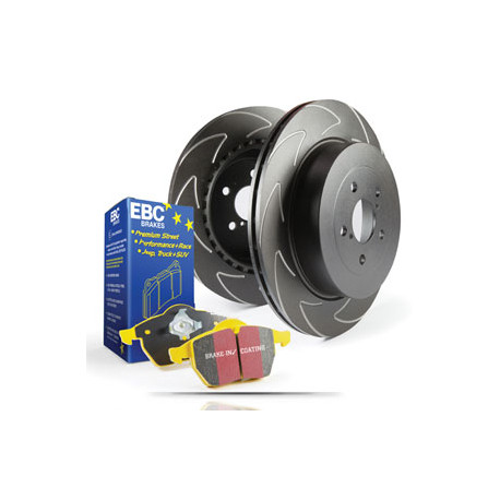 Zavore EBC Zadnji komplet EBC PD18KR007 - Zavorni diski BSD Grooved + zavorne ploščice Yellowstuff | race-shop.si