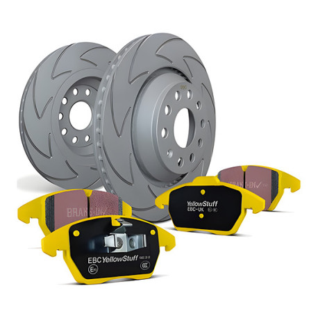 Zavore EBC Zadnji komplet EBC PD18KR029 - Zavorni diski BSD Grooved + zavorne ploščice Yellowstuff | race-shop.si
