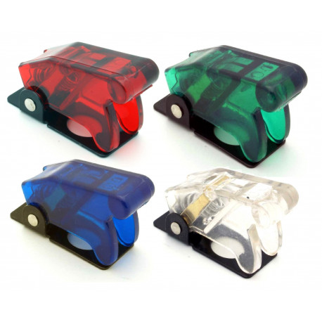 Gumbi in stikala za zagon Pop-up switch cover - Transparent - different colors | race-shop.si