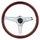 Volani Steering wheel Luisi Montecarlo, 390mm, mahogany, flat | race-shop.si