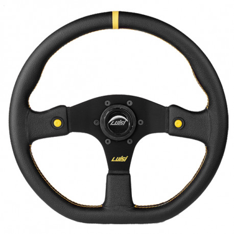 Volani Steering wheel Luisi Stealth Corsa HP, 355mm, leather, 42mm , deep dish | race-shop.si