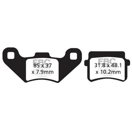 Zavore EBC Moto EBC zavorne ploščice SFA Scooter Organic SFA260 | race-shop.si