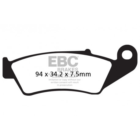 Zavore EBC Moto EBC zavorne ploščice Organic FA185TT | race-shop.si