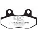Zavore EBC Moto EBC zavorne ploščice Organic SFA086 | race-shop.si