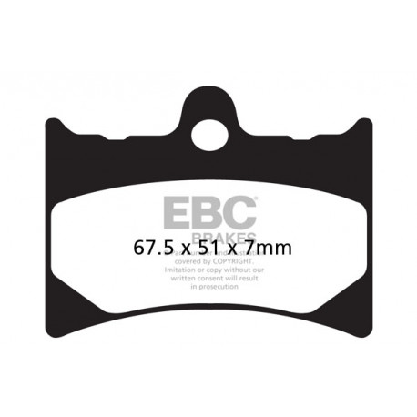 Zavore EBC Moto EBC zavorne ploščice Organic FA126TT | race-shop.si