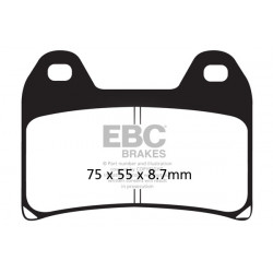 EBC zavorne ploščice Organic FA FA244