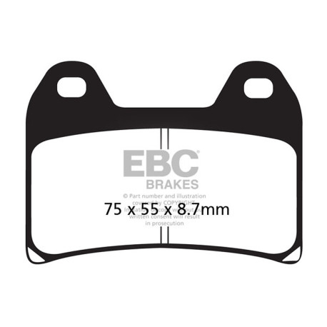 Zavore EBC Moto EBC zavorne ploščice Organic FA FA244 | race-shop.si