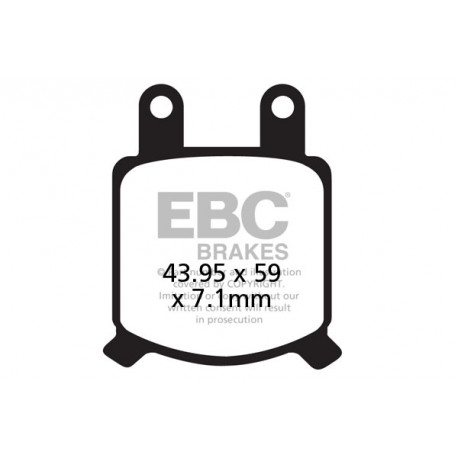 Zavore EBC Moto EBC zavorne ploščice Organic FA209/2 | race-shop.si