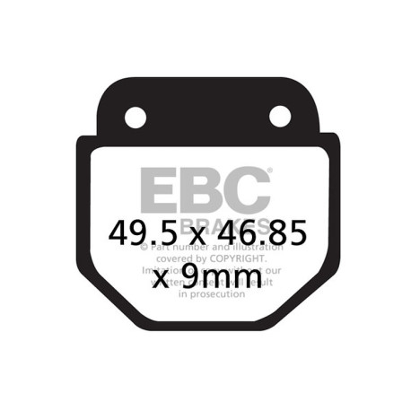 Zavore EBC Moto EBC zavorne ploščice Organic FA FA486 | race-shop.si