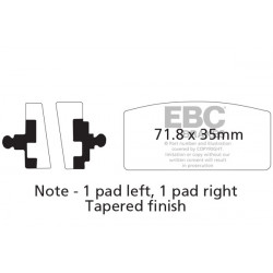 EBC zavorne ploščice&nbsp;Organic FA022