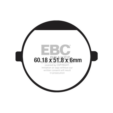 Zavore EBC Moto EBC zavorne ploščice Organic FA FA198 | race-shop.si