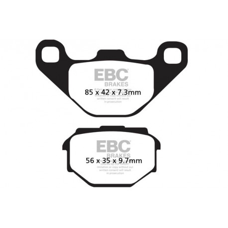 Zavore EBC Moto EBC zavorne ploščice Organic FA173 | race-shop.si