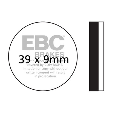 Zavore EBC Moto EBC zavorne ploščice Organic FA FA100 | race-shop.si
