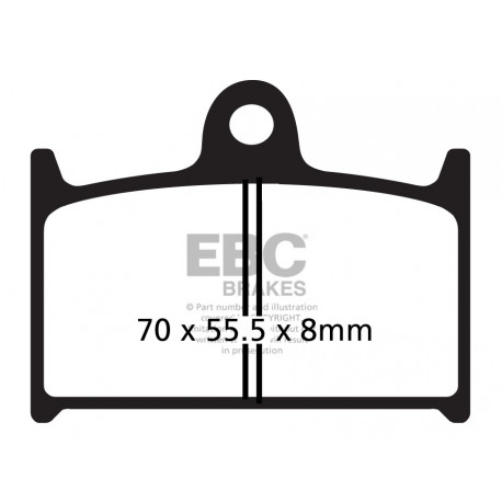 Zavore EBC Moto EBC zavorne ploščice Organic FA FA145 | race-shop.si