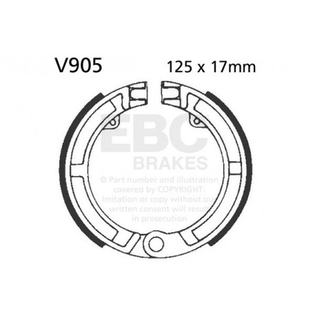 Zavore EBC Moto EBC zavorne čeljusti Organic V905 | race-shop.si