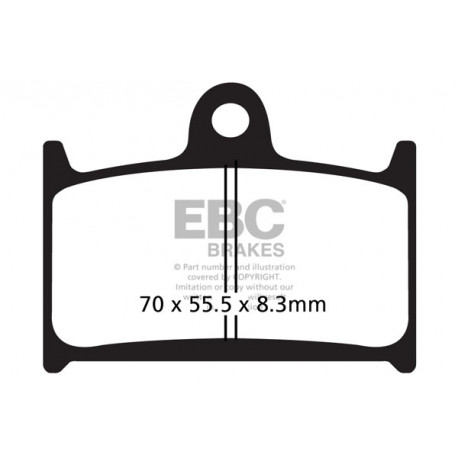 Zavore EBC Moto EBC zavorne ploščice&nbsp;Organic FA236 | race-shop.si