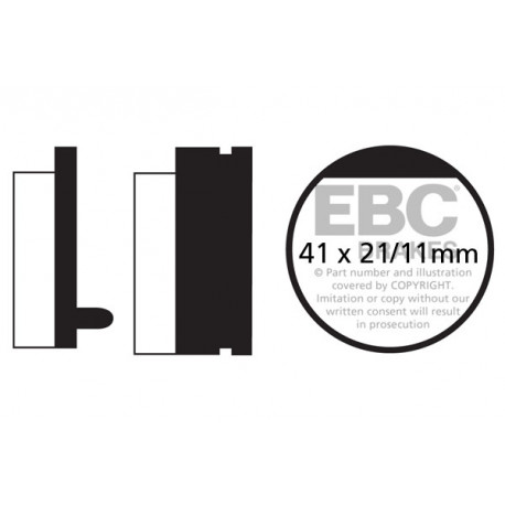 Zavore EBC Moto EBC zavorne ploščice&nbsp;Organic FA052 | race-shop.si