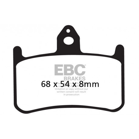 Zavore EBC Moto EBC zavorne ploščice Organic FA FA187 | race-shop.si