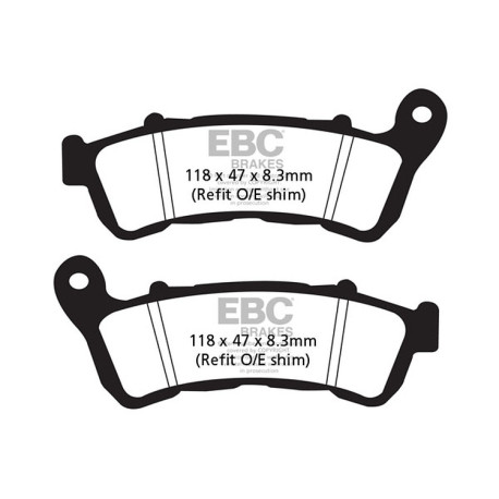 Zavore EBC Moto EBC zavorne ploščice Organic FA FA388 | race-shop.si