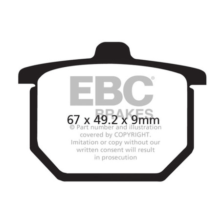 Zavore EBC Moto EBC zavorne ploščice Organic FA FA031 | race-shop.si