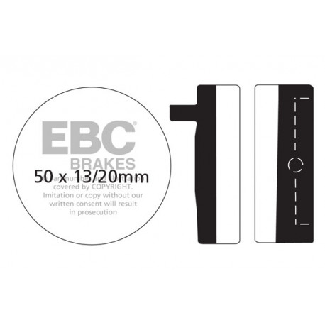 Zavore EBC Moto EBC zavorne ploščice&nbsp;Organic FA012 | race-shop.si