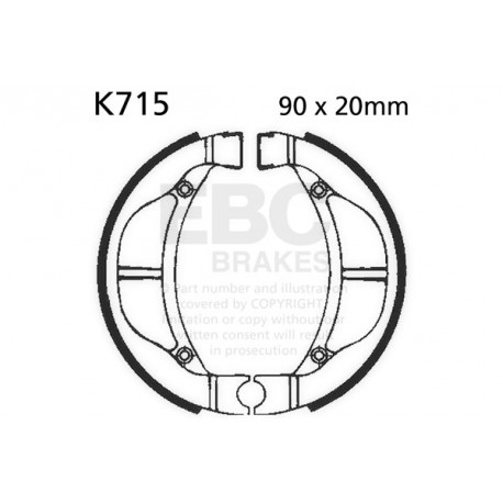 Zavore EBC Moto EBC zavorne čeljusti Organic K715 | race-shop.si