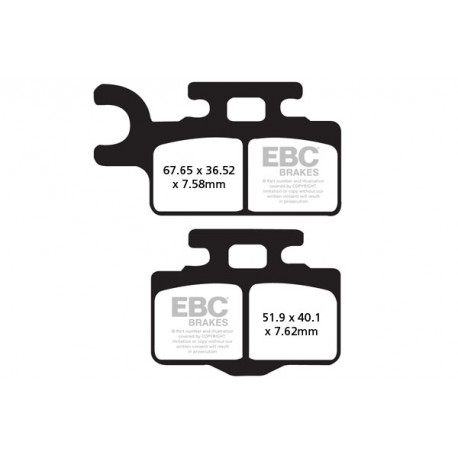 Zavore EBC Moto EBC zavorne ploščice&nbsp;Organic FA302TT | race-shop.si